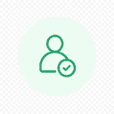 Circular everyone user check illustration