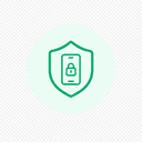 Circular privacy shield illustration