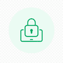 Circular secure lock illustration